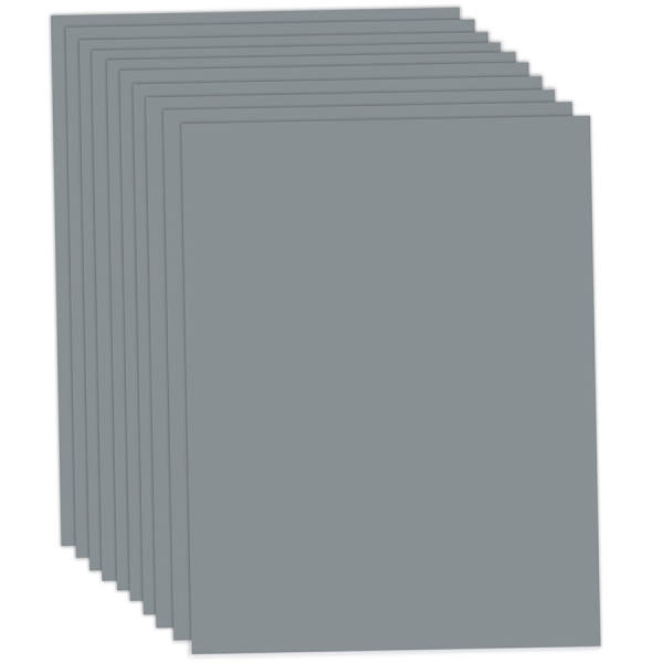 Tonpapier dunkelgrau / steingrau, 50x70cm, 10 Bögen, 130 g/m² Tonzeichenpapier