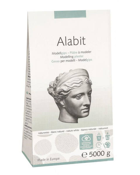 Alabit 5kg weiß Modellgips Reliefgießmasse Gießmasse Gießpulver Reliefgießpulver