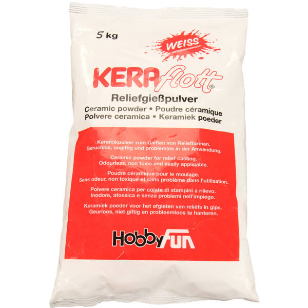 Reliefgießmasse Keraflott weiß 5 kg, Reliefgießpulver Gießmasse