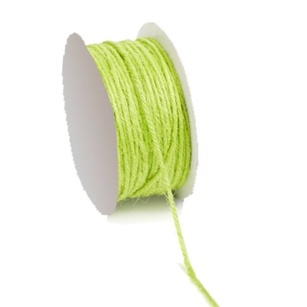 Makramee Schnur Jute hellgrün 50 m x 2mm 1 Rolle für Metallringe