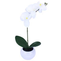 Orchidee Dekoblume creme mit Blumentopf Ø 9cm x 35 cm Geschenkblumen