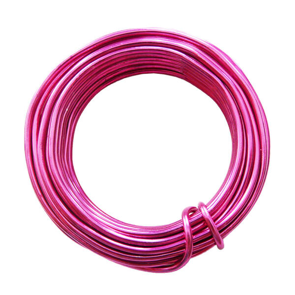 Aludraht pink 2 mm x 30 m eloxierter Bsateldraht Schmuckdraht