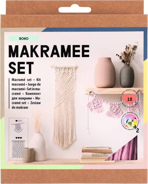 Makramee Set BOHO für Wandbehang & Wimpel Girlande Knüpfset