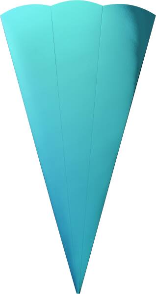 Schultüten Rohling irisierend blau 68 cm Ø 20 cm 400g/m² Fotokarton 1 Stück