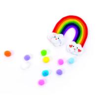 Chenilledraht Bastelset Regenbogen 212 Teile / RAINBOW Pfeifenputzer Pompon