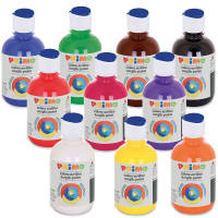 Allzweckfarben Set 10 Flaschen je 300ml Primo Acrylfarbe...