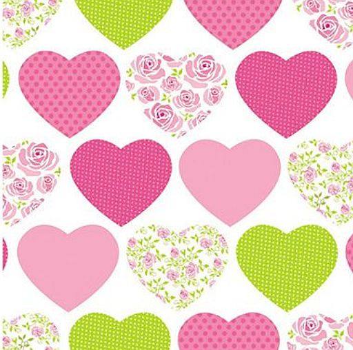 Papier Servietten Herzen 3lagig Mini 25x25cm