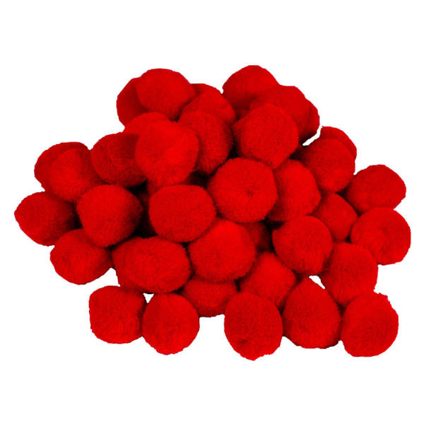 Pompon rot 10 mm 65 Stk
