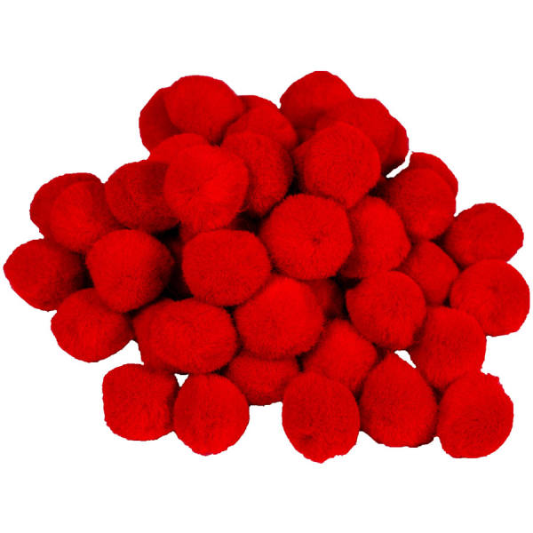 Pompon rot 15 mm 60 Stk
