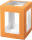 Laternenrohlinge orange eckig zum Stecken aus Karton 400g/m²