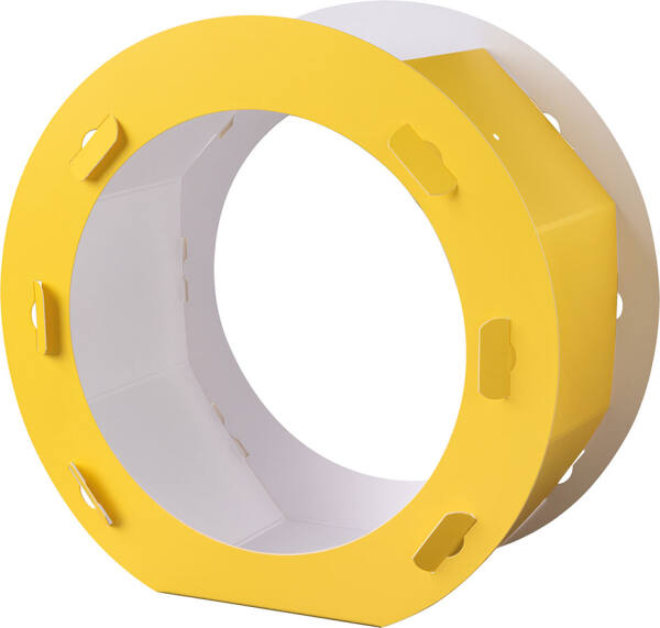 Laternenrohlinge gelb rund Ø 22 x 10 cm | 5 Stück zum Stecken 400g/m²