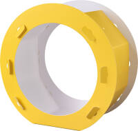 Laternenrohlinge gelb rund Ø 22 x 10 cm | 5 Stück zum Stecken 400g/m²