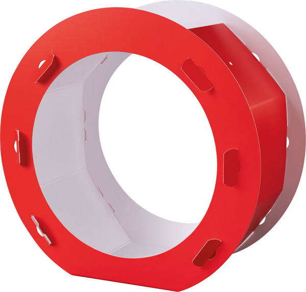 Laternenrohlinge rot rund Ø 22 x 10 cm | 5 Stück zum Stecken 400g/m²