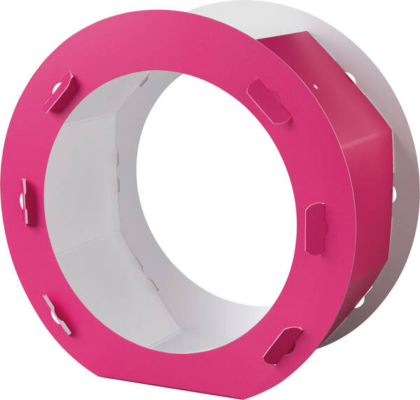 Laternenrohlinge pink rund Ø 22 x 10 cm | 5 Stück zum Stecken 400g/m²