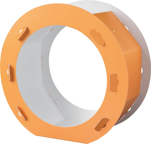 Laternenrohlinge orange rund Ø 22 x 10 cm | 5 Stück zum Stecken 400g/m²
