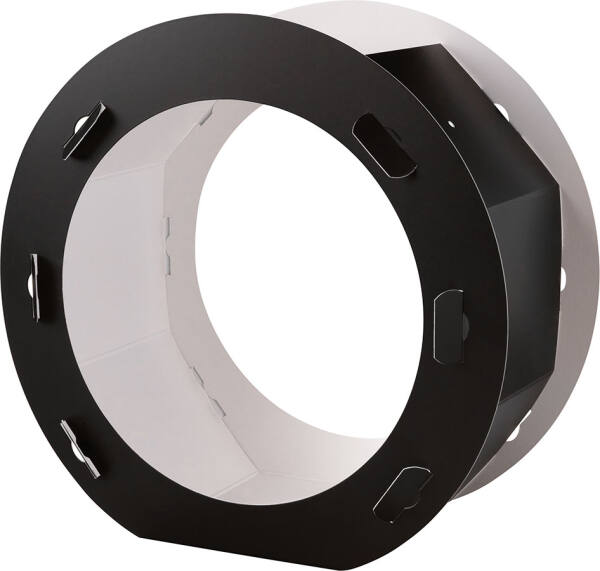 Laternenrohlinge schwarz rund Ø 22 x 10 cm | 5 Stück zum Stecken 400g/m²