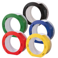 Laternenrohlinge bunt rund Ø 22 x 10 cm | 5...