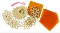 Holzblumen 18 Teile mit Transparentpapier...