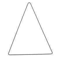 Metall Dreieck 20 x 30 cm schwarz Mobile Drahtstern...