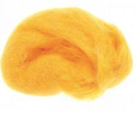 Schafwolle gelb 30g Filzwolle