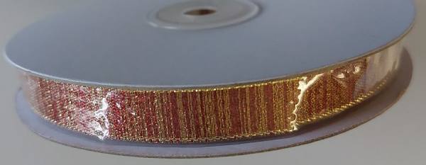 Lurexband gold glänzend, 12mm x 25m 1 Rolle Geschenksband Weihnachten