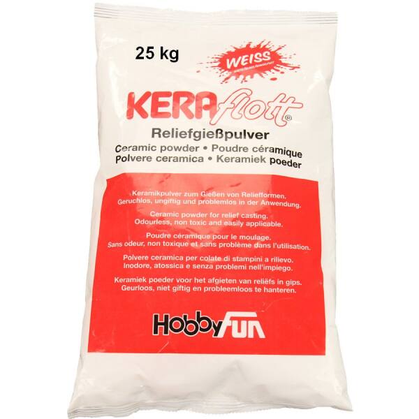 Reliefgießmasse Keraflott weiß 25 kg, Reliefgießpulver Gießmasse