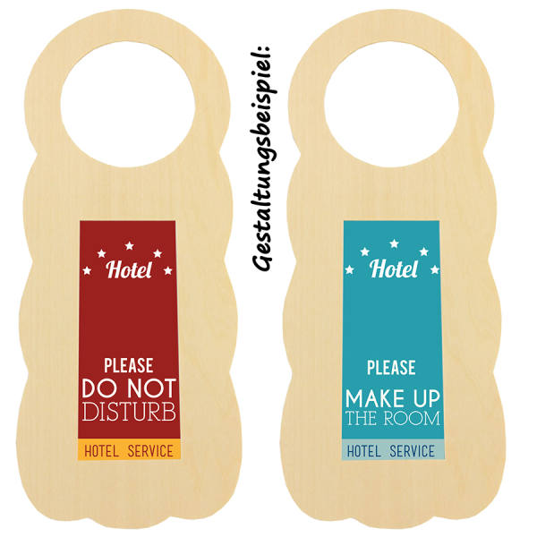 Türschild Set Hotel aus Holz,ca. 25 x 10 cm groß 24 Stück