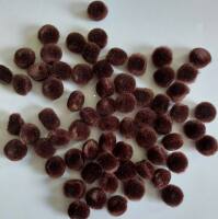 Pompon braun 10mm 65 Stk,