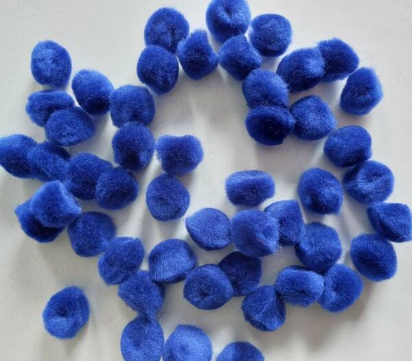 Pompon blau 20mm 50 Stk,