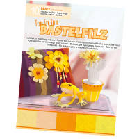 Bastelfilz Ton in Ton Mix gelb - 10 Blatt, 20 x 30 cm, 150 g m² Filz Set