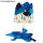 Bastelfilz Ton in Ton Mix blau - 10 Blatt, 20 x 30 cm Filz Set