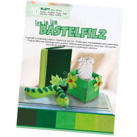 Bastelfilz Ton in Ton Mix grün - 10 Blatt, 20 x 30 cm, 150 g m² Filz Set