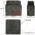 trendmarkt24 Filzuntersetzer dunkelgrau Glasuntersetzer Set eckig 8 Stück 10x10x0,5 cm
