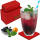 trendmarkt24 Filzuntersetzer rot Glasuntersetzer Set eckig 8 Stück 10x10x0,5 cm