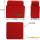 trendmarkt24 Filzuntersetzer rot Glasuntersetzer Set eckig 8 Stück 10x10x0,5 cm