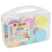 Fingermalfarben Pastell-Set 6 x 100g dermatologisch getestet super waschbar PRIMO
