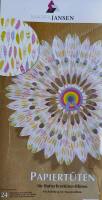 Papiertüten für Butterbrottüten Blüten mit Anleitung Bastelpackung Federn