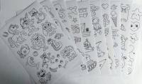 Ausmalsticker Großpackung mi 10 Blättern,...
