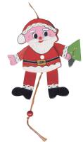 Weihnachtsmann 36 Stück | Holz Nikolaus Hampelmann...
