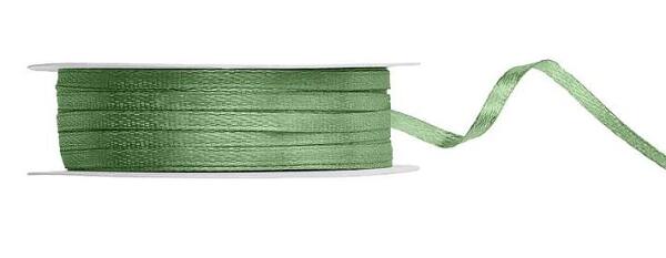 Satinband grün, salbeigrün Rolle 3mm breit, 50m lang
