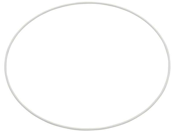 Metallring Drahtring Ø 40 cm weiss Mobile Ring Traumfänger Makramee #1