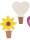 Flaschenverschluss Flaschenkorken mit Motiv Herz und Blume Set