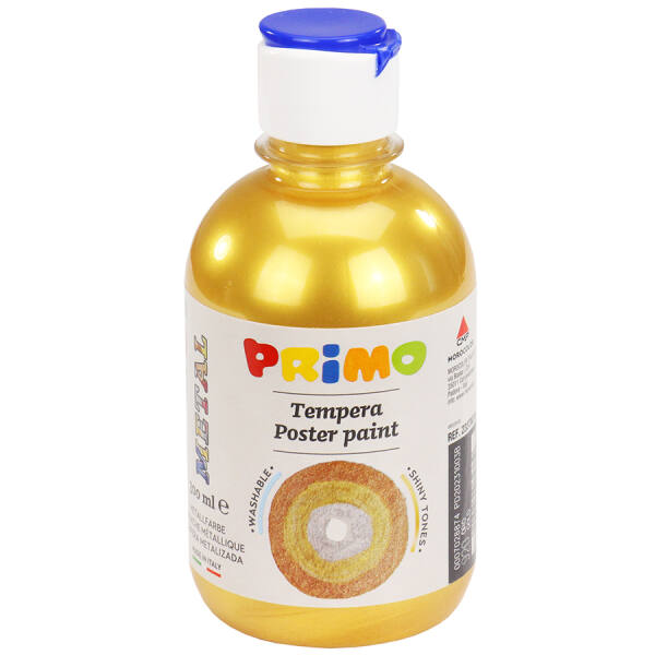 Temperafarbe Metallic Set gold, silber, kupfer je 300ml Flasche Plakatfarbe Glanzfarbe
