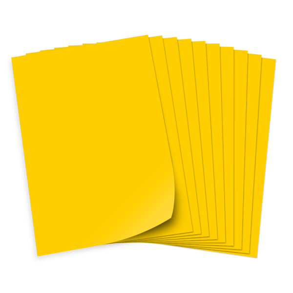 Tonzeichenpapier DIN A3, 50 Blatt, 130g/m², Tonpapier bananengelb