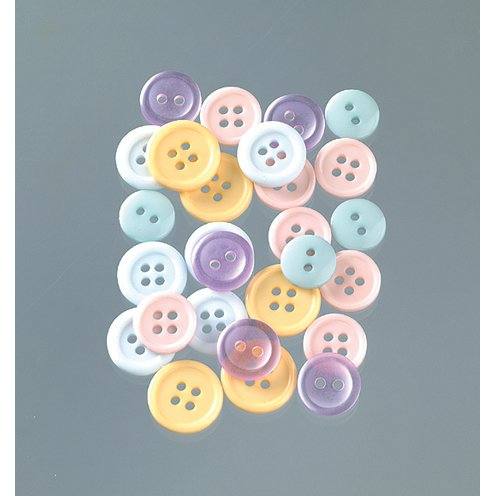 Knöpfe Pastell 130 Stück, bunt gemischt
