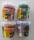 Weichknete 4er Pack orange, violett, pink, grün, je 140g Becher Spielknete