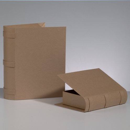 Pappbox Buch Set 2 Stück, 22,5 x 18 x 6 cm / 18 x 13,5 x 4,5 cm