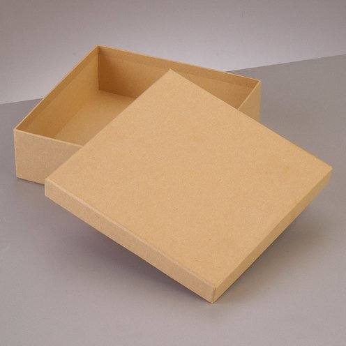 Box Quadrat 15,5 x 15,5 x H 7,5 cm | Quadratische Box | Pappboxen | Papp Art | Papier