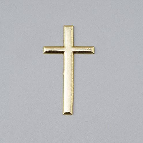 Wachsdekor Kreuz 22 x 40 mm 1 Stk. gold glänzend