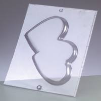 Reliefform Herz, doppelt, 1-teilig h 15 cm